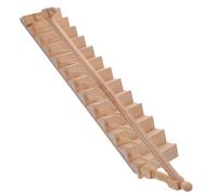 BESPORTBLE Miniature Wooden Handrail Stair For Dollhouse DIY Unpainted Natural Texture Right Side Railing Miniature Furniture Accessory For Tiny House Building Kits