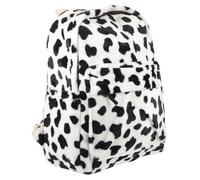 BESPORTBLE Mochila Escolar de Estampado Vaca y Peluche Resistente al Desgaste para Estudiantes Niñas Uso Diario Gran Capacidad Portátil sin Colgante