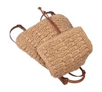BESPORTBLE Mochila Tejida Bolso De Rafia Para Mujer Estilo Bohemio Con Correas Ergonómicas