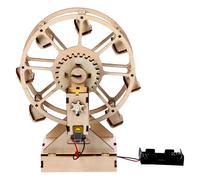 BESPORTBLE Modelo 3D de Madera DIY sin Batería, Rompecabezas Educativo, Decoración Creativa de Escritorio, Juego Manualidad para Desarrollar Pensamiento y Concentración