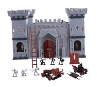 BESPORTBLE Modelo de Castillo DIY con Soldados Antiguos Juguete de Escena para Maqueta de Soldaditos de Plástico para Montar y Desarrollo de Habilidades Manuales
