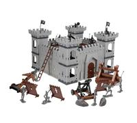 BESPORTBLE Modelo De Coche De Batalla y Caballos para Niños, Kit De Juguetes De Simulación Militar, Tamaño Único, Decoración Clásica, Juego Educativo y Adorno De Modelo De Castillo