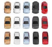 BESPORTBLE Modelo de Coche Pintado 1:75 para Niños, 50 Piezas Mini Coches Modelo de Mesa Coloridos, Maquetas de Coches Realistas para Juegos y Decoración de Dioramas