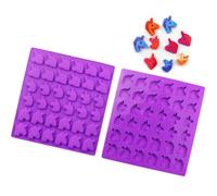 BESPORTBLE Molde de Silicona Morado para 36 Cubitos de Hielo en Forma de Unicornio, Molde para Helados y Postres Caseros, Reutilizable y Fácil de Limpiar, Adecuado para Bricolaje y