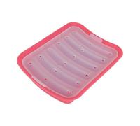 BESPORTBLE Molde de Silicona para Salchichas DIY de Alimenticio con Tapa Resistente al Horno Molde para Embutidos Caseros y Alimentos para Bebés para Hot Dogs Color Amarillo
