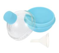 BESPORTBLE Molde para Hacer Bolas de Hielo de Silicona Azul Claro, Molde Práctico Redondo para Cubitos de Whisky, Juego Ice Ball y Embudo, Adecuado para Cocina y Fiestas en Casa