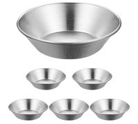 BESPORTBLE Molde para Tartaletas de Huevo de Aluminio 6 Unidades Antiadherente Tamaño Compacto Resistente y Ecológico Adecuado para Hornear Tartas Magdalenas y Postres Caseros