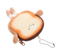 BESPORTBLE Monedero con Forma De Tostada Monedero Divertido Bolso Tostado Cosa Linda Peluche Pan Tostado Dije para Bolsa De Pan Monederos Únicos para Mujer Bolso Único Lindo Bolso Sin Forro