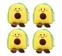 BESPORTBLE Monedero de Mujer Forma de Aguacate de Felpa, 4 Piezas, Elegante y Funcional para Guardar Monedas y Recibos en Escuela o Negocio