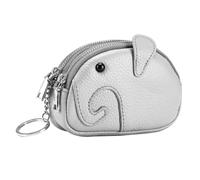 BESPORTBLE Monedero Elefante Forma Dibujos Animados Cartera Monedero Pequeño Bolsos Bolsa Billetera De Elefante Billetera con Cremallera Piel Genuina Gris