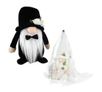 BESPORTBLE Muñecos de Peluche de Boda Rudolph para Decoración de Bodas, 2 Piezas, Muñecos Nupciales sin Rostro, Adornos para Mesa y Hogar, Decoración Romántica para Novia y Novio