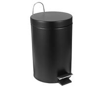 BESPORTBLE Negro Cubo de Basura 3l de Hierro de Cocina Pedal | Papelera para Dormitorio y Otros Espacios, Fácil de Limpiar, Lavable, Reutilizable, Tapa Abatible