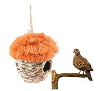 BESPORTBLE Nido Artesanal para periquitos casa de hámster Nido de paraca Nido Tejido a Mano Cueva de pájaros casa de pájaros Nido de pájaro Tejido a Mano Tejer el Nido del pájaro Hamaca