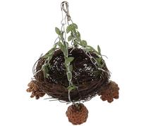 BESPORTBLE Nido Colgante de Ratán Natural para Pájaros Pequeños Medianos y Grandes Casita para Loros y Cacatúas Juguete para Jaulas Resistente Prueba de Mordeduras Accesorio para