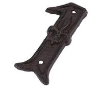 BESPORTBLE Número de Puerta y Resistente Negro Diseño Retro de Hierro Fundido Fácil de Instalar para Distinguir Habitaciones para Uso en Interiores o Cerca