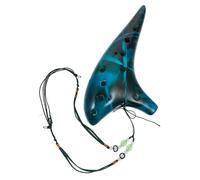 BESPORTBLE Ocarina Clásica de 12 Agujeros en Do Mediano, Color Azul, Instrumento Musical Tradicional de Dolomita para Principiantes y Uso Portátil, Adecuado para Aprendizaje y Obsequio