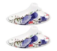 BESPORTBLE Ocarina de Cerámica para Principiantes Diseño de Seis Agujeros y Boquilla Larga, 2 Piezas, Instrumento de Viento Portátil para Práctica en Interiores