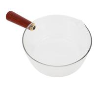 BESPORTBLE Olla Pequeña de Cocina Doméstica para Leche y Comida de Ñiño, Mango de Madera Ergonómico, Antiadherente y Práctica para Calentar y Cocinar Alimentos Hogar