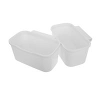 BESPORTBLE Organizador Colgante para Cama Litera 2 Piezas Blanco, Estante Plástico para Dormitorio Universitario y Hospital, Bolsa de Almacenamiento para Mesita de Noche, Cesta Práctica