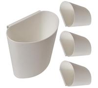 BESPORTBLE Organizador de Basura de encimera, Cubo de Basura Colgante, plástico Blanco, 4 Piezas, fácil instalación, para Cocina y Carrito con Ruedas, 4.52 x 4.52 x 2.55 in
