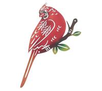 BESPORTBLE Pájaro Rojo Decoración De La Pared Aire Adornos Aire Cardenal Adornos Metal Arte Decorativo De La Pared Pájaro Las Mujeres Arte Del Cuervo Arte De La Pared