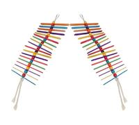 BESPORTBLE Palitos Masticables de Madera Natural para Loros y Periquitos Pequeños Juguete para Masticar Pájaros 2 Piezas Coloridas Accesorio para Jaula Que Estimula el Comportamiento de