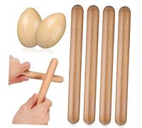 BESPORTBLE Palos De Ritmo De Madera y Huevos Shaker Para Instrumento De Percusión Infantil Para Clases De Música