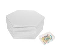 BESPORTBLE Panel Acústico Insonorizante Hexagonal De Fieltro Blanco Puro, Juego De 12 Unidades, Material De Aislamiento Acústico Para Pared y Reducción De Ruido Estudios, Oficinas y Hogares