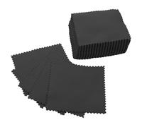 BESPORTBLE Paños para Pulir Joyas de Gamuza 8X8 CM 50 Unidades Negras Toallitas Limpiadoras de Plata Reutilizables para Eliminar Deslustre y Proteger Relojes Cubiertos y Accesorios