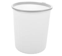 BESPORTBLE Papelera de Basura de Gran Capacidad 8l con Anillo de Presión, Color Perla, Diseño Minimalista para Baño, Cocina, Oficina y Dormitorio, Bote de Basura Multiusos Fácil de Limpiar