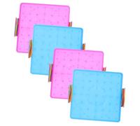 BESPORTBLE para Niños Tablero de Plástico para Clavos Tamaño 14Cm/16Cm Herramientas de Aprendizaje Matemático para Escuela Juegos Educativos 4 Piezas