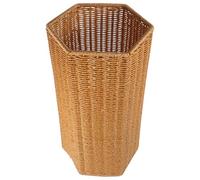 BESPORTBLE Paragüero de Ratán Artificial Hexagonal con Bandeja Antigoteo Soporte Plástico para Paraguas y Esterilla de Yoga para Entrada y Pasillos Hogar y Oficina