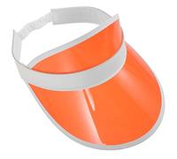 BESPORTBLE Parasol Chicas Gorra de Fitness Tapa Viseras de Playa para Mujer Naranja Gorro Sol Sombrero Sol Sun Hat Sombrero de PVC Viseras para Mujer Visera Clara de polivinilo Orange