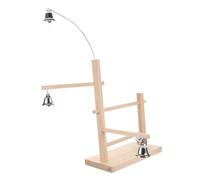 BESPORTBLE Parque para Aves De Madera Natural Soporte para Ejercicio Periquitos Percha Interactiva para Cacatúas y Loros para Entrenamiento y Diversión Casa