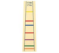 BESPORTBLE Pegatina Fácil de Colocar y Quitar Diapasón de para 12 Pulgadas Viola Adhesiva Color Amarillo de Papel para Principiantes en Práctica y Aprendizaje