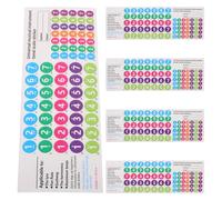 BESPORTBLE Pegatinas Adhesivas de Notas Musicales para Flauta de Pan de 18 y 16 Tubos Paquete de 5 Unidades de Papel PVC Etiquetas Didácticas para Principiantes en Música Uso en Aulas y