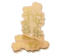 BESPORTBLE Pegatinas Creativas para Teléfono Móvil 3 Piezas, Calcomanías Doradas Mini 3,6 X 2,7 Cm para Fundas, Compatibles Carga Inalámbrica, Decoración para Año y Uso Diario