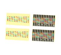 BESPORTBLE Pegatinas para Diapasón de Guitarra 4 Unidades 2 Transparentes 2 Negras Resistentes al Sudor Etiquetas de Notas para Entrenamiento y Aprendizaje Iniciación Adhesivas y