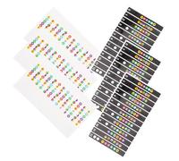 BESPORTBLE Pegatinas para Diapasón de Guitarra 6 Piezas 3 Negras 3 Transparentes Adhesivos de Escala para Trastes Material Papel Duradero Antisudor Adecuado para Aprendizaje y Práctica