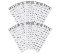 BESPORTBLE Pegatinas para Teclado Ruso 10 Unidades Etiquetas Autoadhesivas de Letras Negras Mate sobre Fondo Blanco Compatibles Teclados de Portátil Accesorios para Ordenador y Uso en