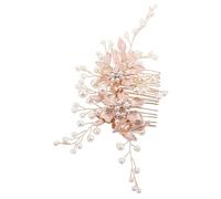 BESPORTBLE Peine de Perla Falso Lujoso para Boda Tocado de Novia Gemas de Imitación Accesorio Cabello de Novia para Mujer Peineta Cabello de Boda