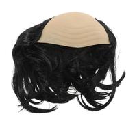 BESPORTBLE Peluca Calva Negra Corta y rizada de científico para Cosplay. Accesorio de Pelo sintético para Disfraz de Anciano, Divertido y novedoso para Navidad, cumpleaños o Comedia.
