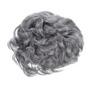 BESPORTBLE Peluca de abuela: Cabello corto y rizado blanco para mujer - Peluca corta y gris para cosplay de anciana - realista de anciana para fiesta de disfraces de Halloween