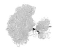 BESPORTBLE Peluca De Juez Para Hombres y Mujeres Disfraz De Tribunal Retro Accesorio De Cosplay De Halloween Para Fiesta Diaria Pelucas Cortas y Rizadas Conjunto De Disfraces