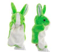 BESPORTBLE Peluche Mano Conejo Verde Marioneta Infantil De Felpa Suave para Imaginativo y Narración Juguete Seguro y Duradero para Niño Niña Regalo Interactivo para Fiestas y Cumpleaños
