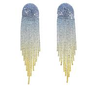 BESPORTBLE Pendientes Borla Degradado Cristal Brillante Largos Livianos Resistente Deslumbrante Para Fiesta Boda Navidad Mujer
