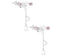 BESPORTBLE Pendientes Colgantes Ligeros y Fáciles de Quitar de Flores de Cerezo de Cobre Delicados y Obsequio de San Valentín para Mujer y Adolescentes para Fiesta