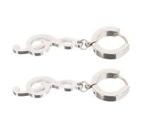 BESPORTBLE Pendientes Colgantes para Hombre Diseño de Clave de Sol, 1 Par de Aleación Resistente, Accesorios de Moda Hip Hop para Actividades Cotidianas