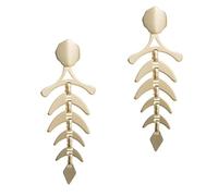 BESPORTBLE Pendientes Colgantes para Mujer Diseño de Hoja Exagerada, Estilo Sencillo Metálico Dorado, Ideales para Uso Diario y Eventos Casuales