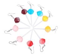 BESPORTBLE Pendientes Colgantes Piruleta Color Candy Gradient Pendientes de Moda para Mujer 5 Pares para Fiestas y Uso Diario Color Aleatorio